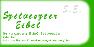 szilveszter eibel business card